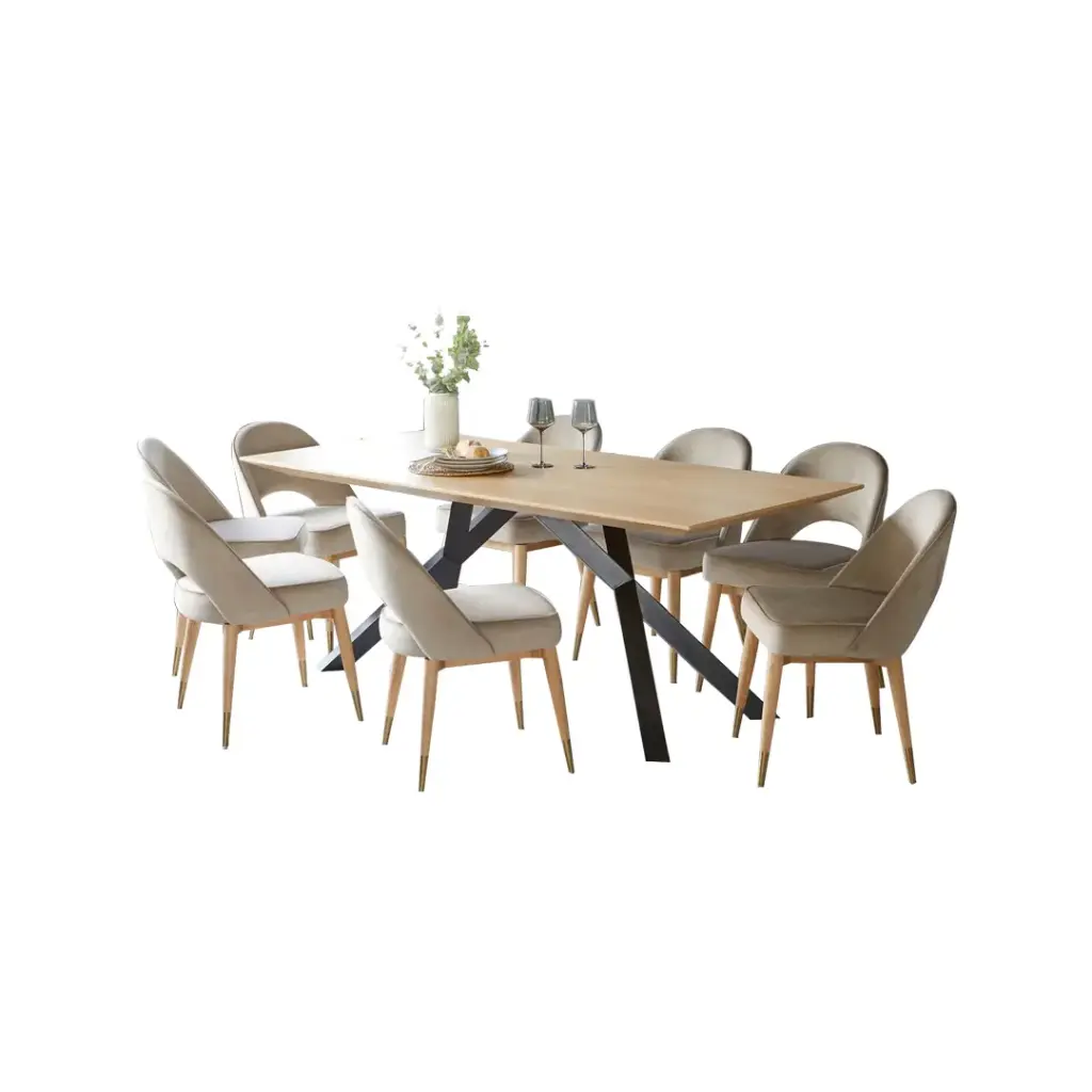 Wooden Dining Table with 8 Seater  (Wood)
